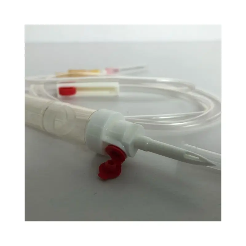
Manufacturer disposable with hypodermic needle blood transfusion giving set for hospital 