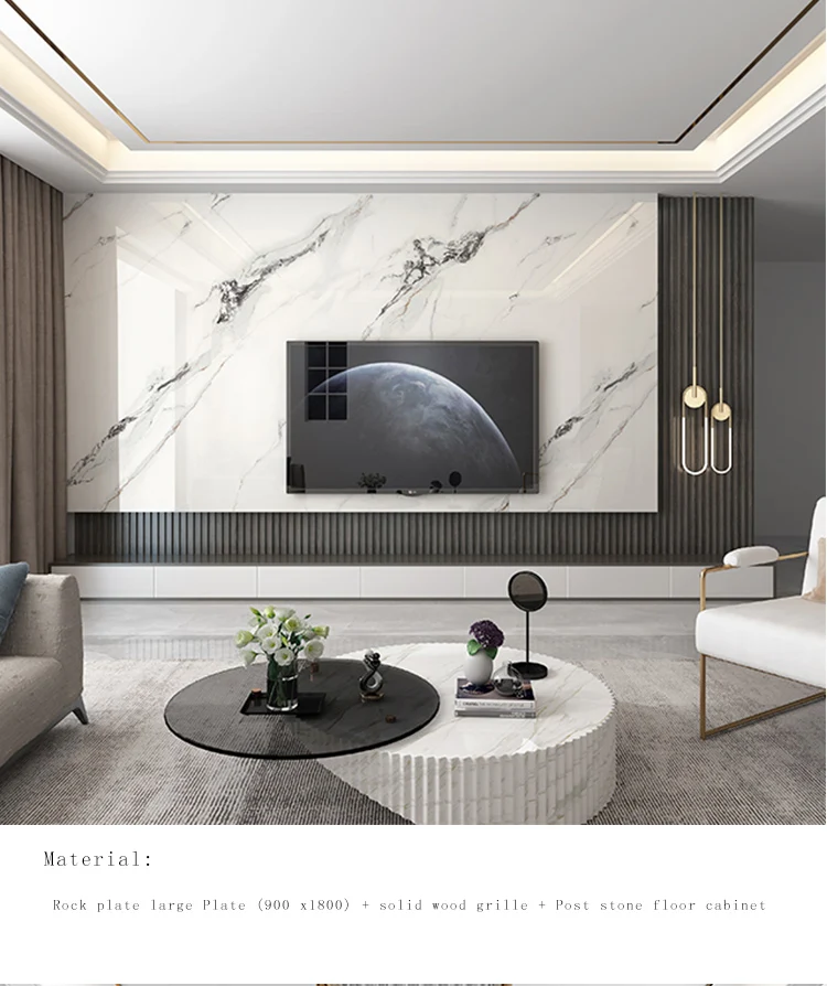 Marble Tv Background Wall Tile Living Room Ceramic Stone Modern Simple Rock  Plate Light Luxury Tv Wall Decoration Slab - Buy Wall Panel,Sintered  Stone,Artificial Stone Sheet Product on 