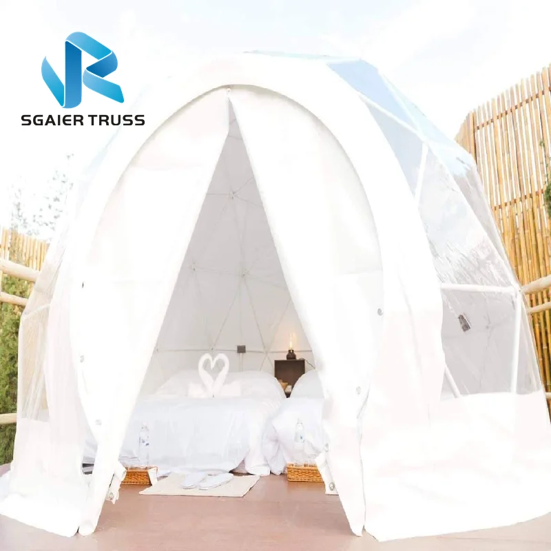 Alibaba.com: Glamping Eco Living Geodesic Dome Tent, inflatable half ...