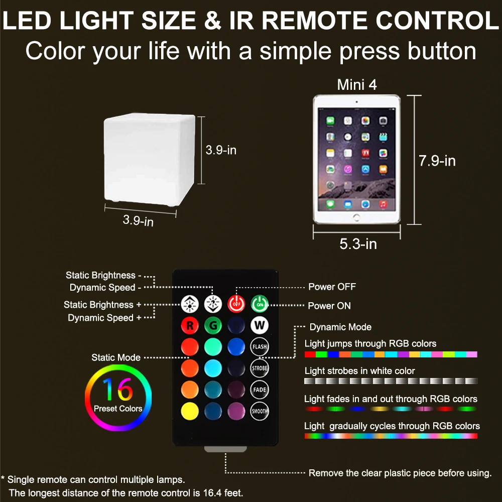 16 mood color changing 10cm led light cube smart home decorative lighting gifts for children indoor outdoor christmas-2