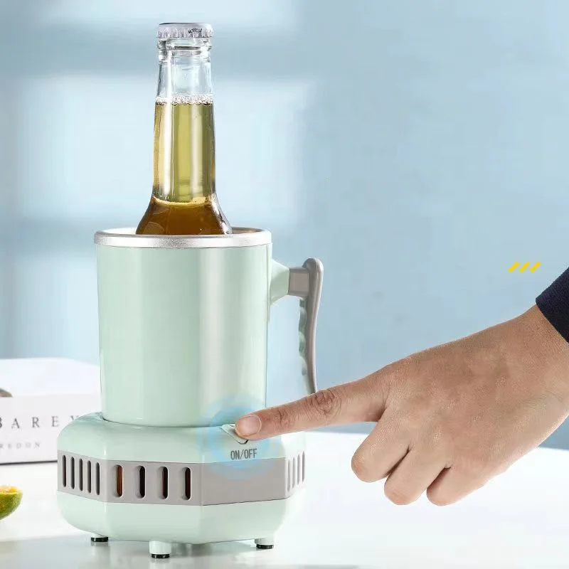 Mini Portable Instant Can Cooler Fast Cooling Cup with Handle Electric Beverage Chiller for Soda Beer Home Office Dorm Use 4