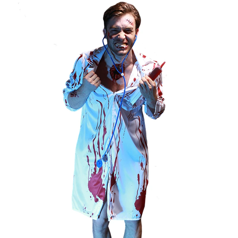 Halloween Bloody Doctor And Nurse Scary Costume Cosplay