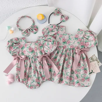 Recommend Knitted Baby rompers Organic Cotton Baby Clothes Baby Clothes Girls Button Short