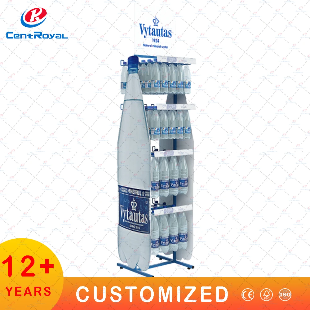 Custom Supermarket Soft Drink Display Stand Storage Rack Energy Drink