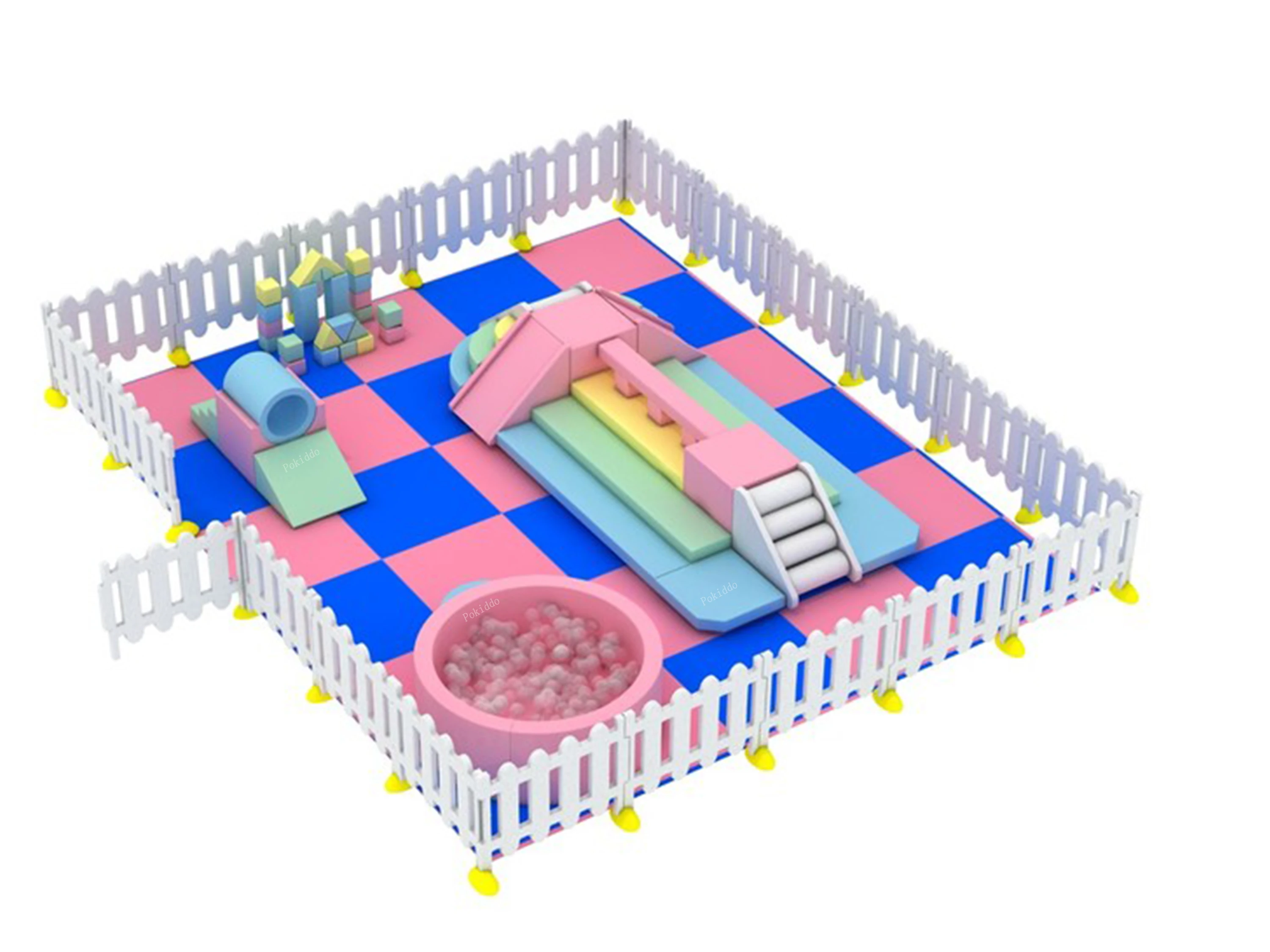 Bettaplay White Bounce House Ball Pit Kids Party Play Ground Kids Soft