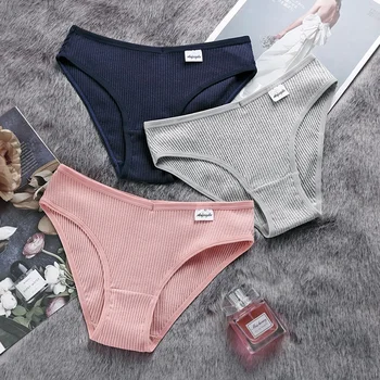 Solid Panties For Ladies Wholesale Cotton Underwear Woman High Quality Women's Cotton Briefs Female Panty