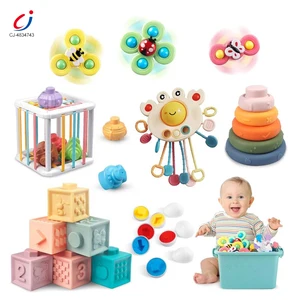 Chengji Montessori Educational Toy Bundle Cognitive Creativity Cartoon Colorful Soft Rubber Building Block Early Educational Toy