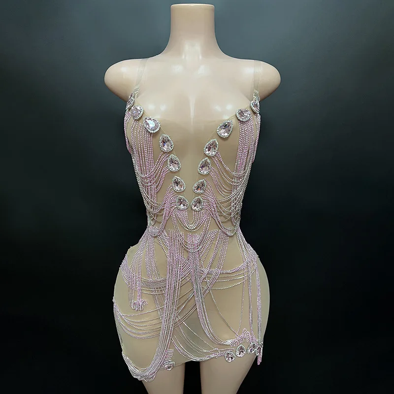 sexy club clothing Sexy Hollow Women Club Dresses Long Sleeve Mini Boydcon See Through Winter  Dress main image 0