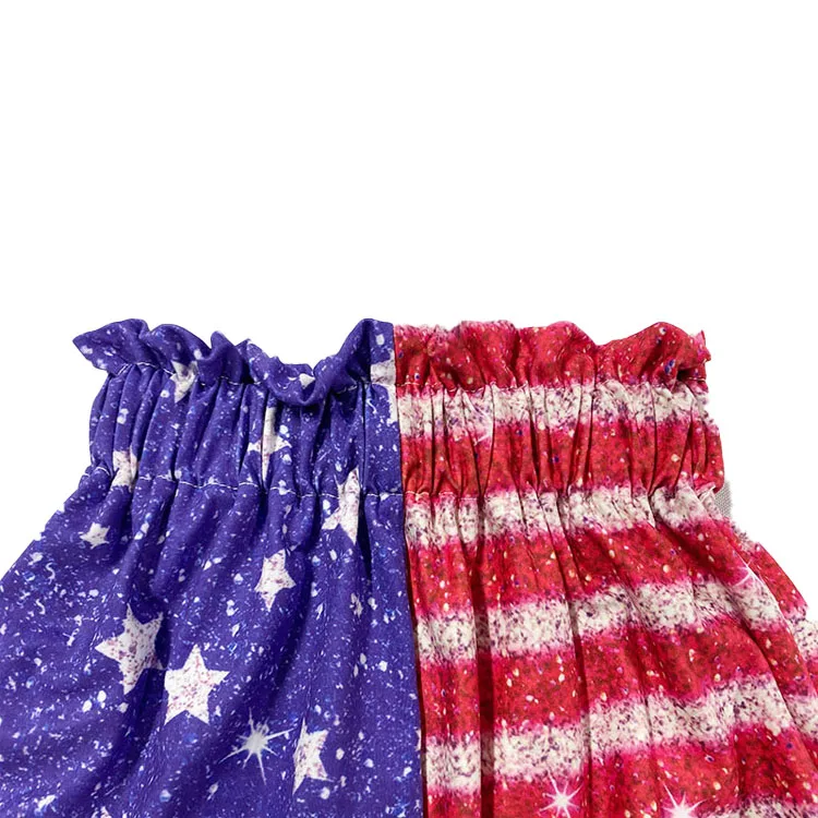 Бесплатная доставка, новое поступление, летняя полоска в виде звезды для младенцев, 4 июля, половинчатая наполовину