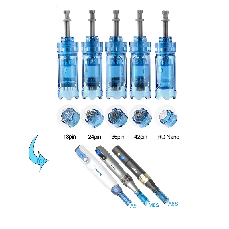 Replacement Cartridges for Dr. Pen A9 / M8S / A8S Microneedling Pen 34 <h1 class="PDq2pG_selectionAnchorContainer" dir="auto" data-start="469" data-end="533" data-section-id="grsc1">Dr. Pen Replacement Microneedling Cartridge for A9 / M8S / A8S</h1> <h3 dir="auto" data-start="535" data-end="594" data-section-id="duayph">12 Pin, 18 Pin, 24 Pin, 36 Pin, 42 Pin, Nano-R & Nano-S</h3> <p dir="auto" data-start="596" data-end="818"><strong data-start="596" data-end="818">Professional replacement cartridges designed for compatible Dr. Pen microneedling devices, with seven cartridge configurations for different treatment areas, coverage requirements, and professional treatment protocols.</strong></p> Replacement Cartridges for Dr. Pen A9 / M8S / A8S Microneedling Pen