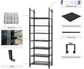 refrigeration equipment walk in cooler Beer cave cooler Store Shelving  Roller shelf  and Iron Post