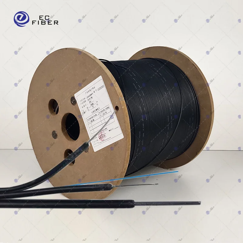 ftth cable Cables factory best quality with OEM /ODM best fiber optic side glow dropcore drop fiber optic cable