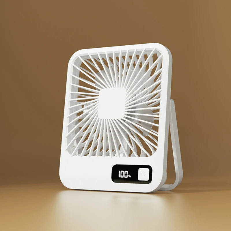 Portable Digital Display Rechargeable Table Fan