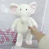 Long golden mink, pink eared white elephant unstuffed