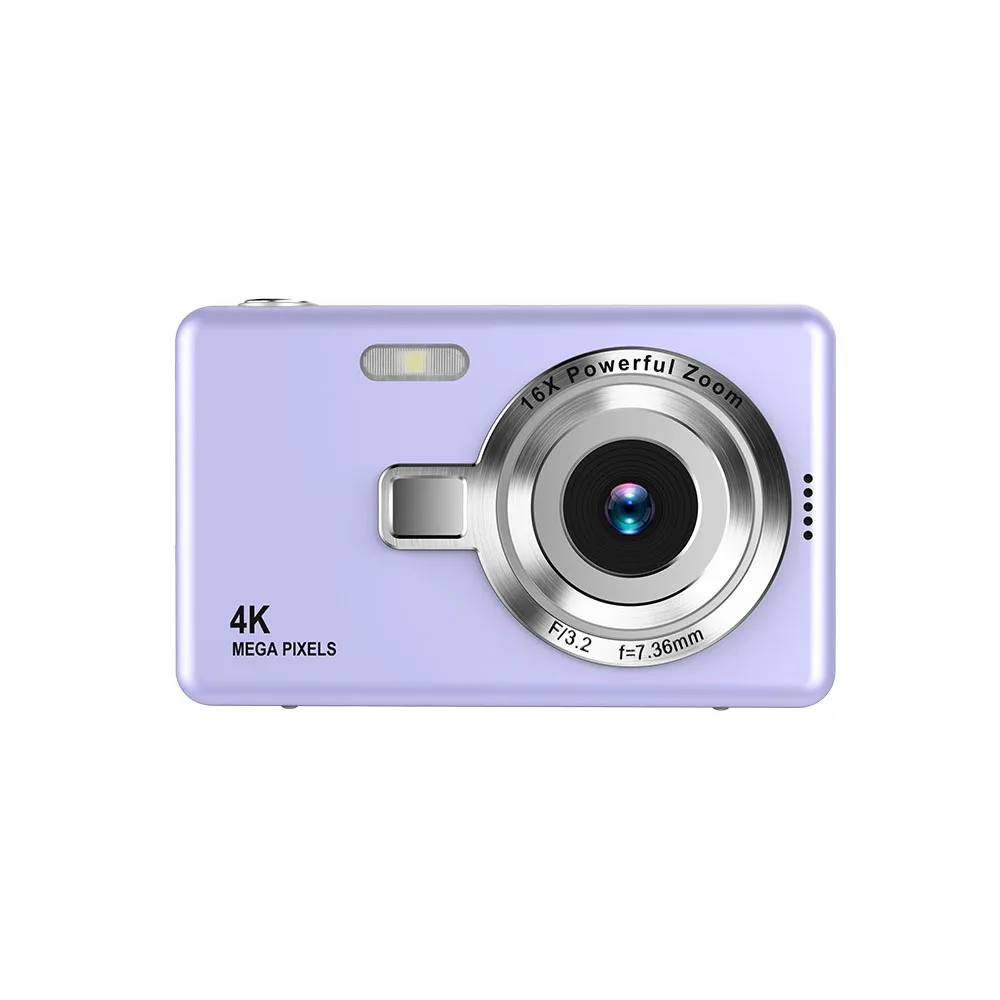 Hot Selling 4K CCD Sensor Digital Camera Mini Compact HD Entry Level Photo Device Students Beginners Home Use