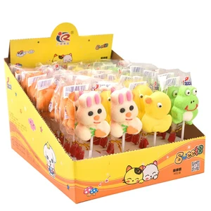 Cartoon Cotton Lollipop Fruity Snacks Cute Shape Mix Match Boxed Gift for Children's Day Internet Celebrity Candy Coated