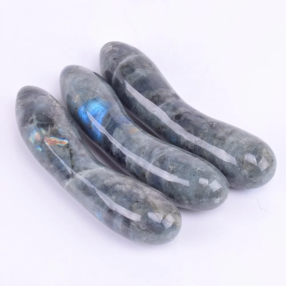 Obsidian Natural Stone Yoni Crystal Crafts Carved Engraving Big Massage Wand and Healing Dildo Product Model