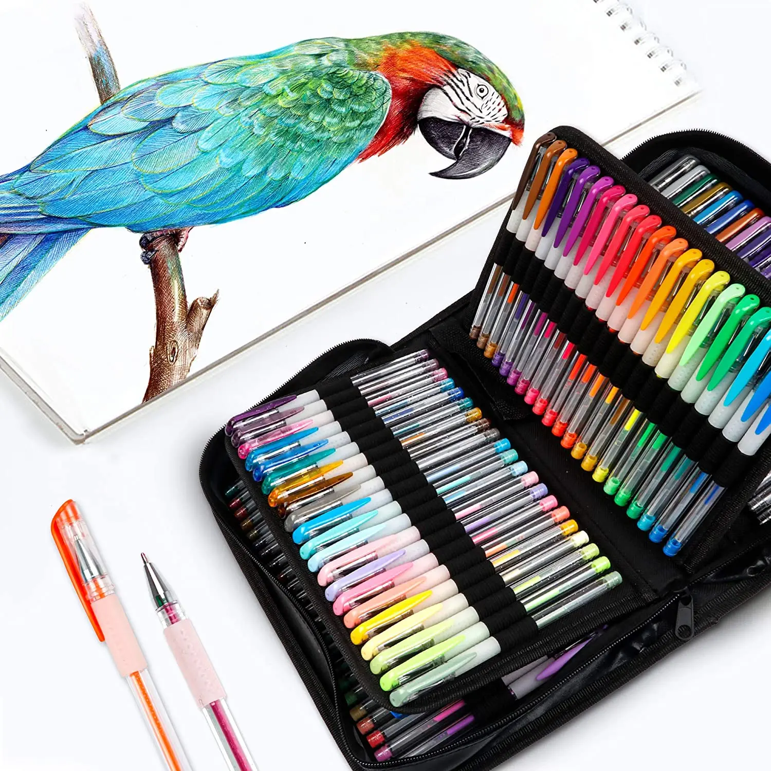 Buntes Gelstift Set Mit Stofftasche Zum Malen Und Zeichnen_voghion.com
