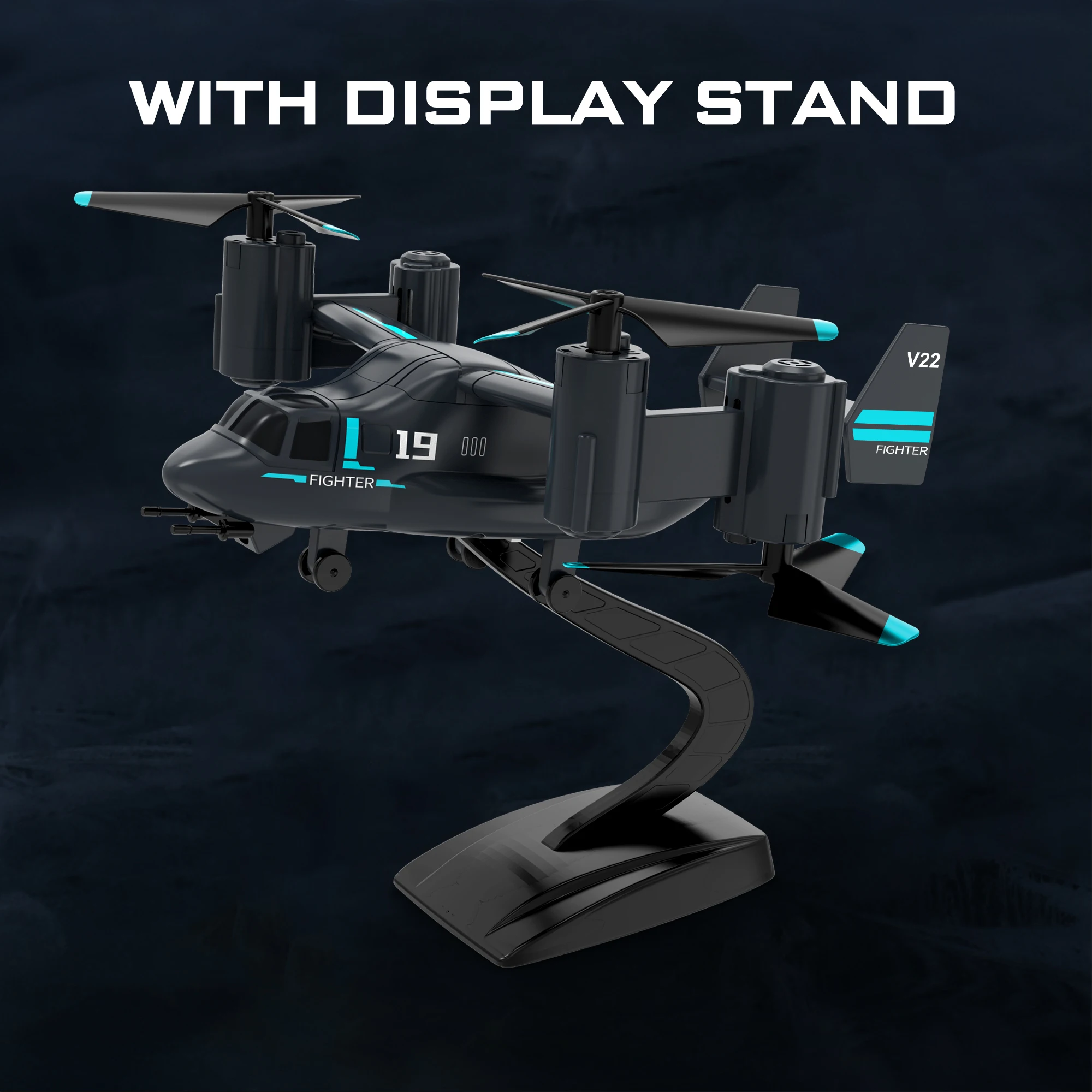 LM19 Real-Time Image Transmission 2-in-1 Fighter Aircraft Mini Drone Toy Headless Mode FPV Camera Real Time Image RC