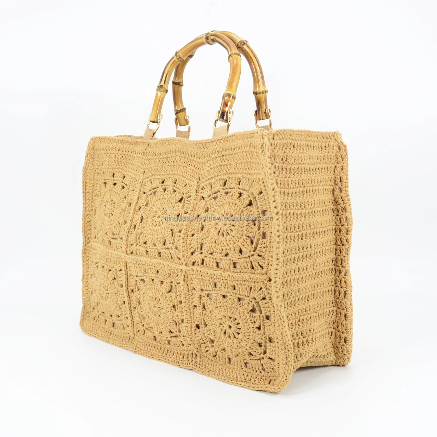 Large Capacity Travel Holiday Raffia Shoulder Bags Hand Woven Straw ...