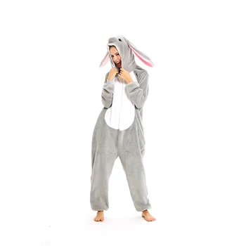 custom adult women onesie pajama sets rabbit sleepwear bunny animal nightgowns Christmas homewear