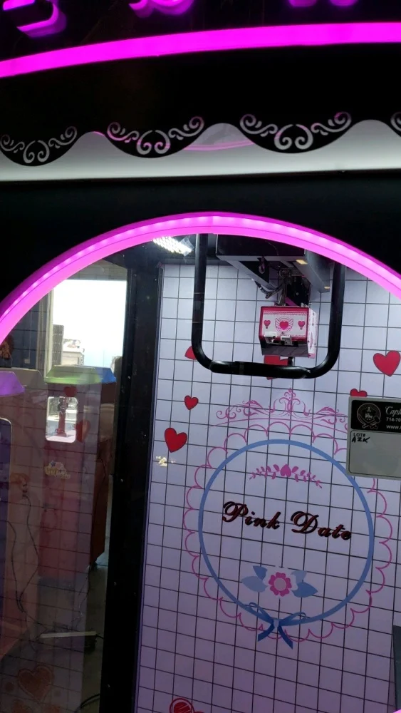 Pink Date Cutter Gift Games Scissors Machine Doll Game Pink Date Unterhaltungs Automat Jumbo Plush Claw Crane Machine