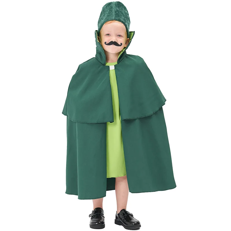Boy Wizard Clip-on School Tie – Green & Silver For Fancy Dress, Cosplay & World Book Day - View #6