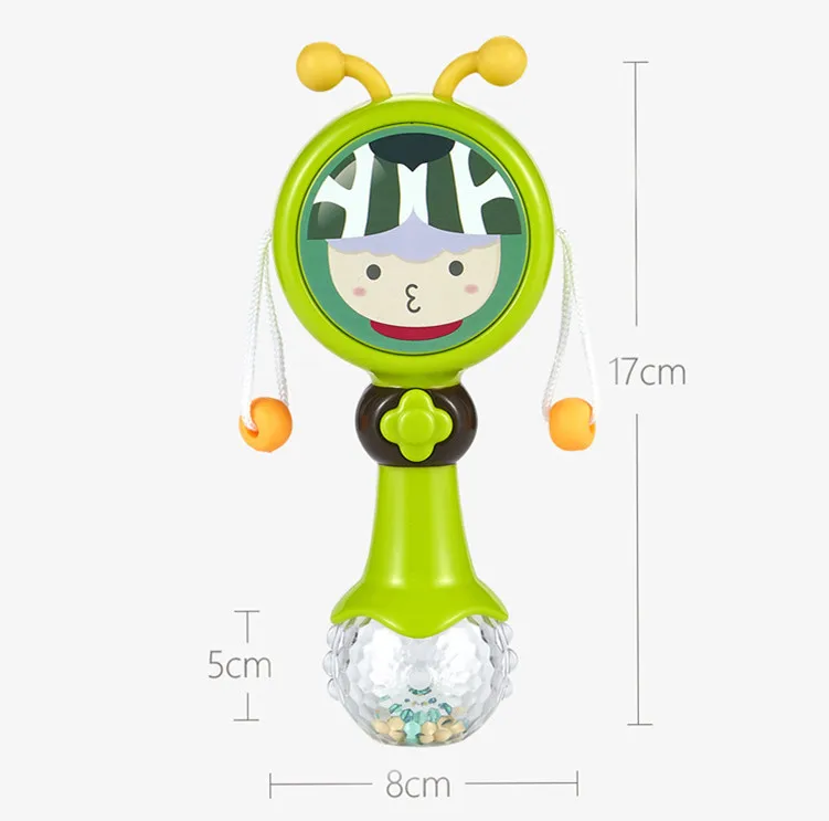 Электронный музыкальный светлый пластиковый барабан кольцевой колокольчик мультяшный детский погремушка