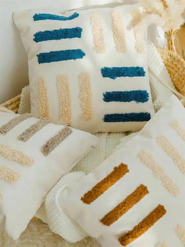 Professional Tufted Woven 45x45 Pillow Cover Boho Pillow Decorative