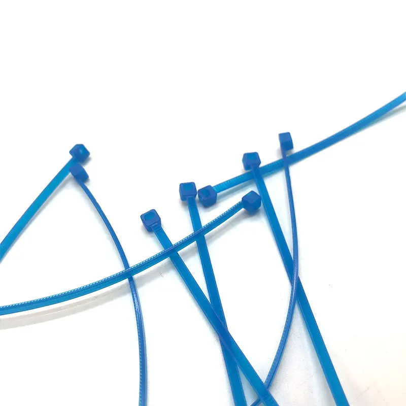 Temperature resistance minus 60 degrees to 170 degrees blue teflon cable ties