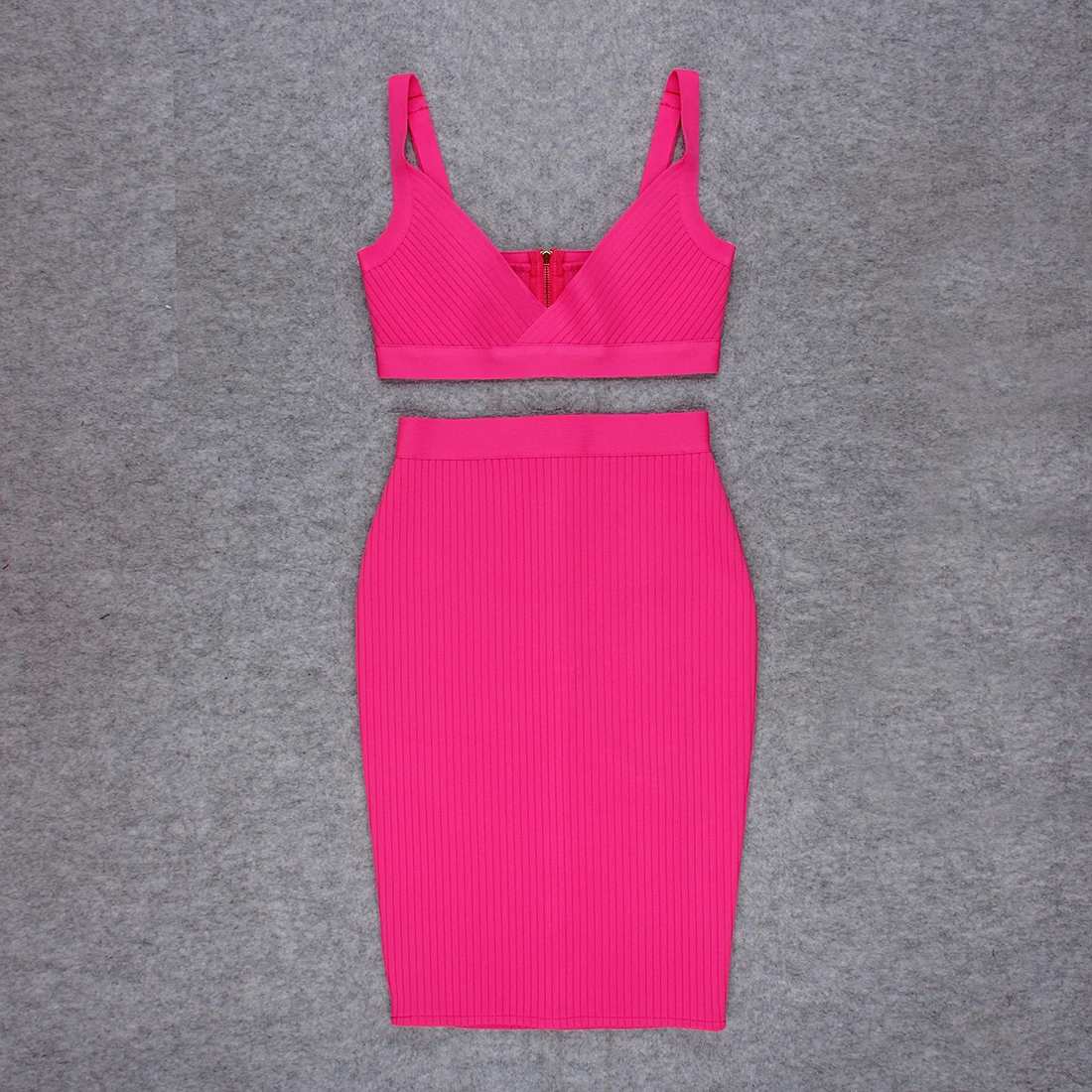 New Trend Crop Top Fashion Bodycon Sexy Dress Women Night Club Elegance  Long Dress Two Piece Summer Casual Dresses