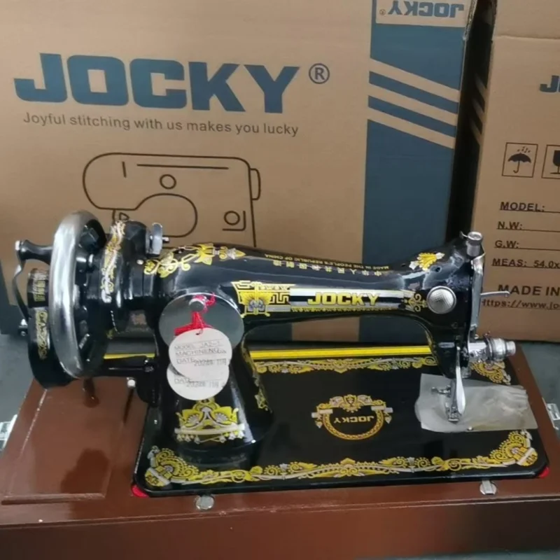 JOCKY JA2-1 Household Electric Manual Hand Sewing Stitching Machine Domestic Wooden case Home Use