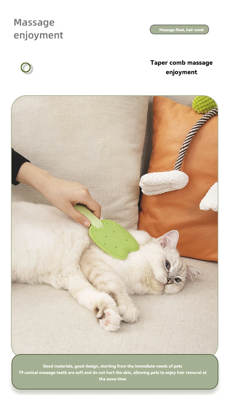 Cat Comb Double-sided Massage Floating Hair Comb to Remove Floating Hair and Clean Skin Double-sided Pet Bath Massage Comb supplier