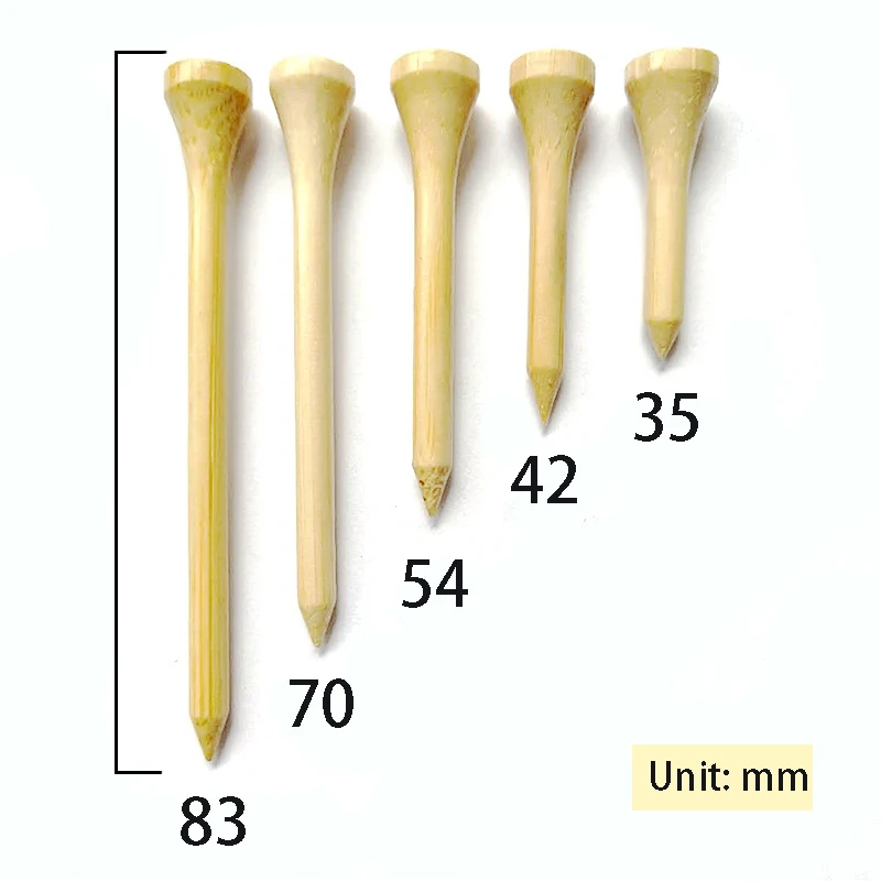 Manufacturer High Quality Golf Pegs Custom Logo Natural Wood Bamboo