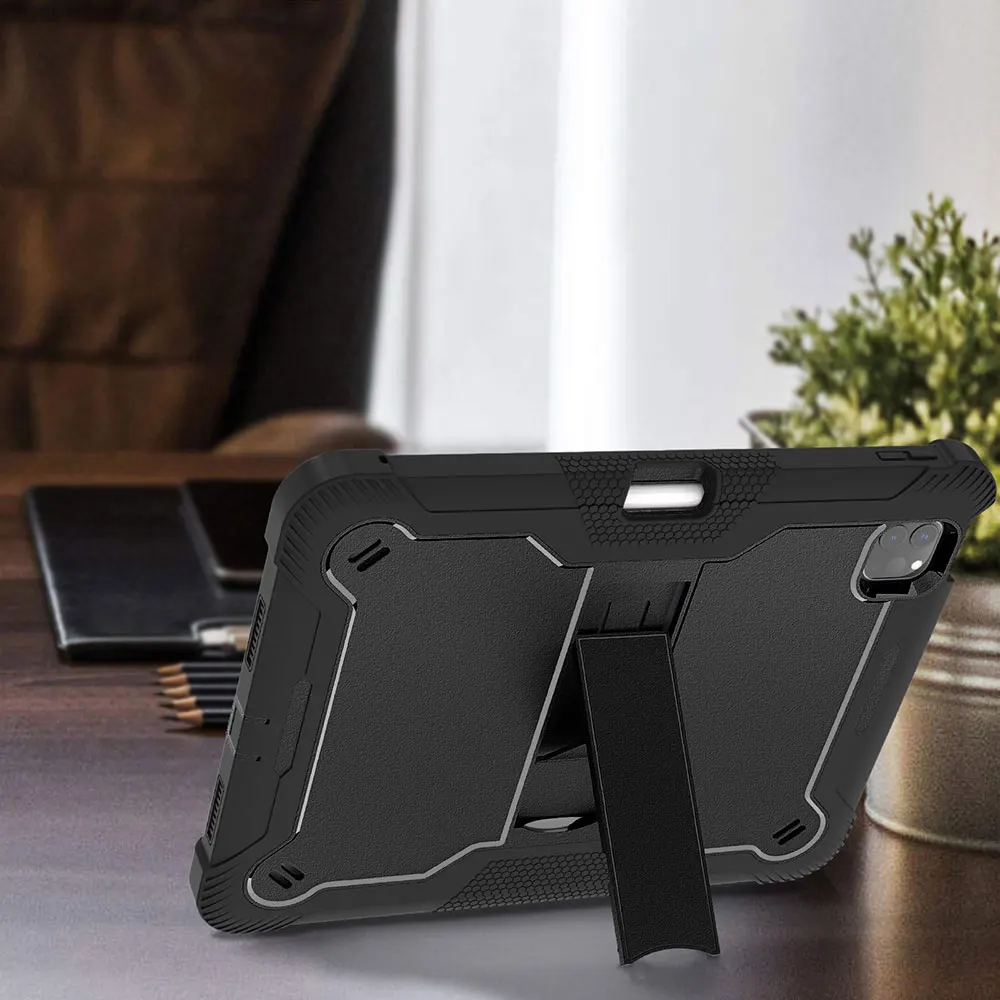 Heavy Duty Rugged Cover Tablet Case For iPad 11 2024 Upgraded Two-layer Protection Kickstand support factory