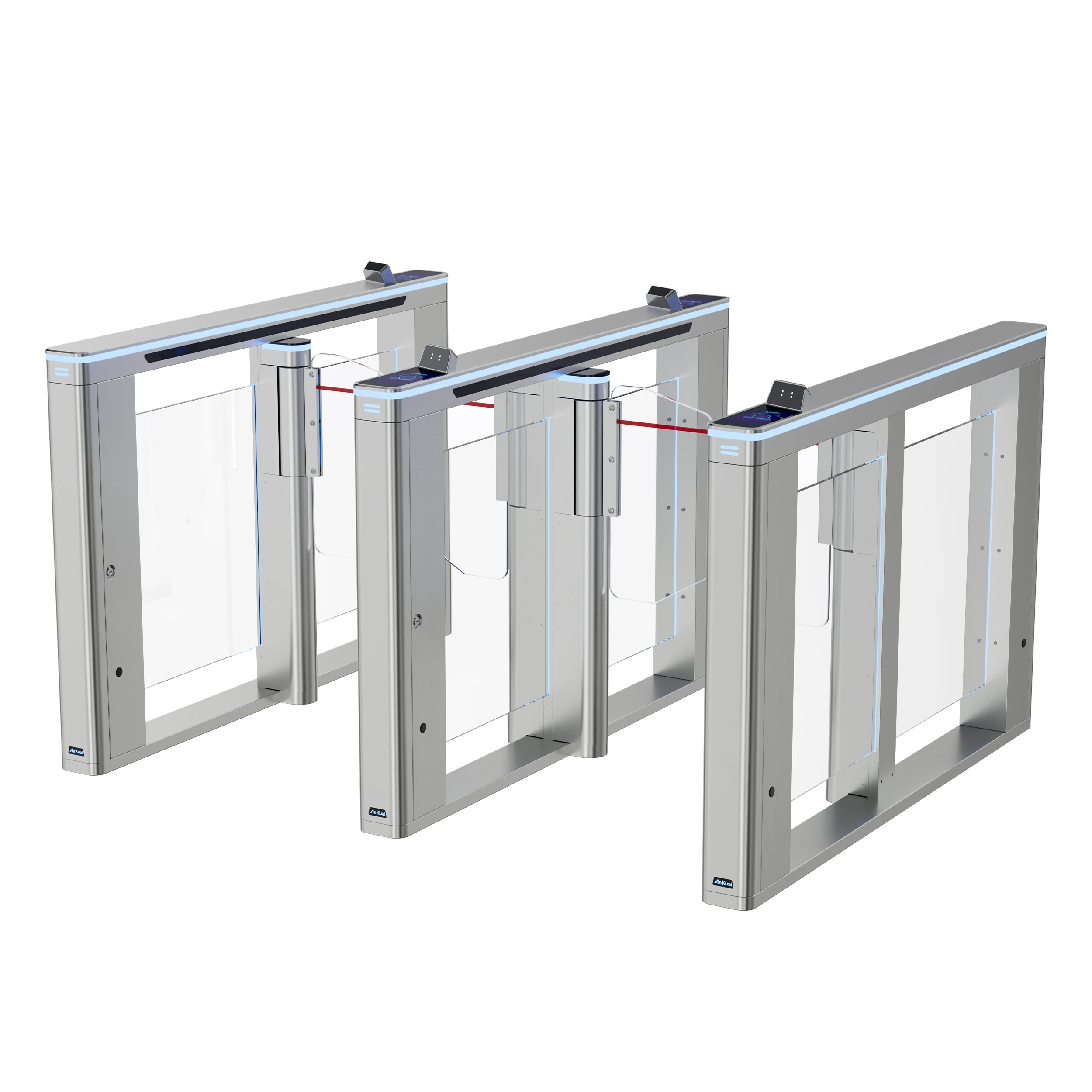 Face Terminal Turnstile Gate Swing Barrier Gate Fast Speed Pedestrian Access Control System