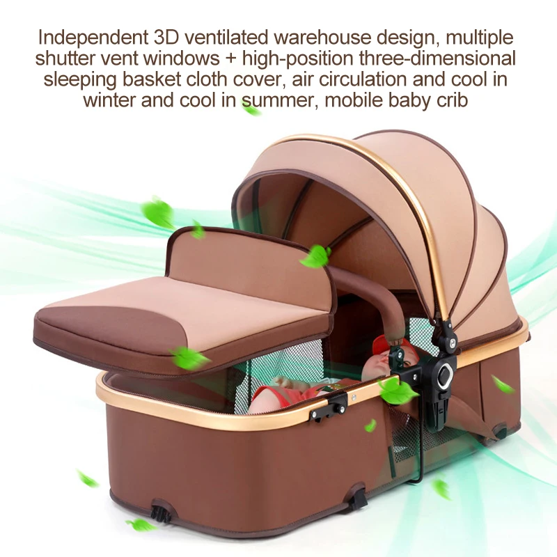 2022 Cheap Can Sit and Lie Down Portable Folding Bidirectional High View Baby Stroller for Newborn Children Baby Stroller