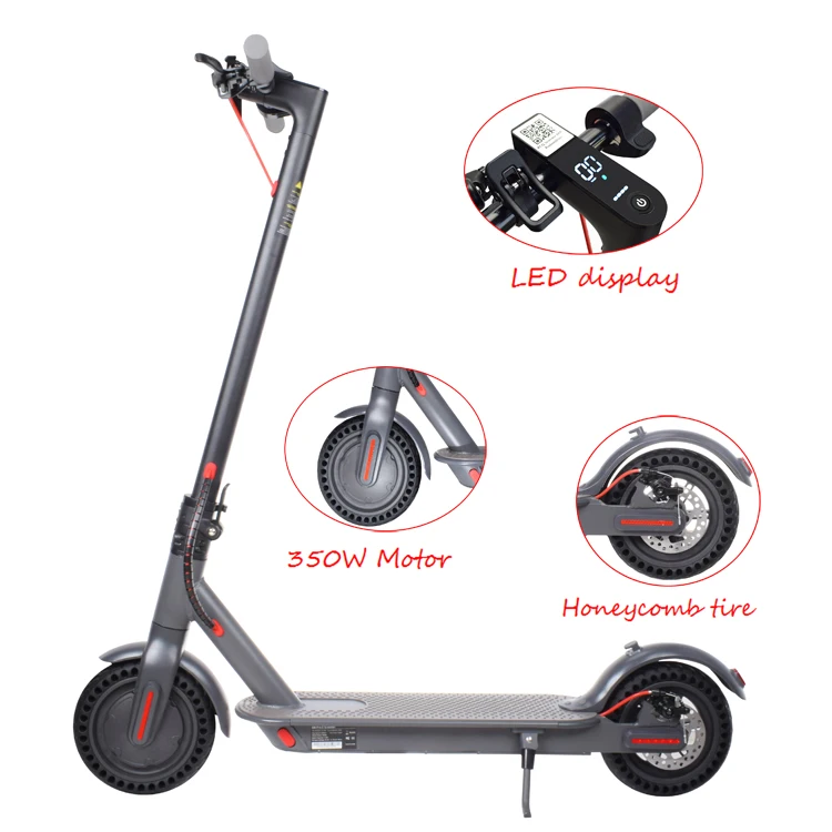 Monopattino Elettrico Veloce 25KM/H 350W Pieghevole con Un Click a Due  Ruote in Lega di Alluminio