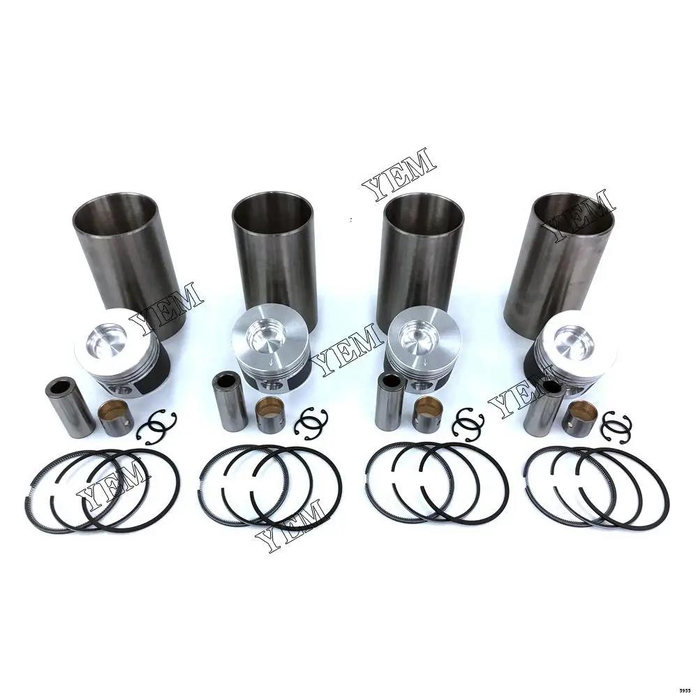Hot Sale Cylinder Liner Kit With Cylinder Liner Piston Rings Set For Mitsubishi K4E Harvester Spare Parts