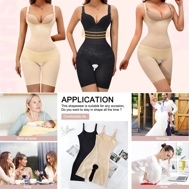Women Shaper Amincissant Sport Girdle Tummy Waist Trainer Full Body Shapewear Under Bust Control Corset