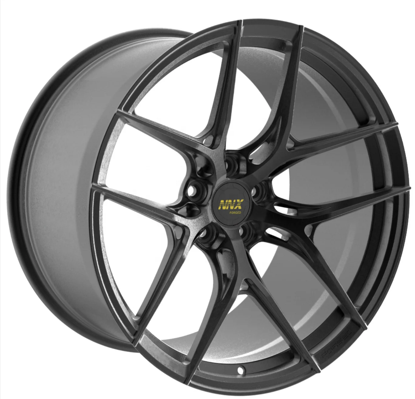 新型2021年式高性能ブラッシュドダークブロンズ合金ホイールリム 5x112 