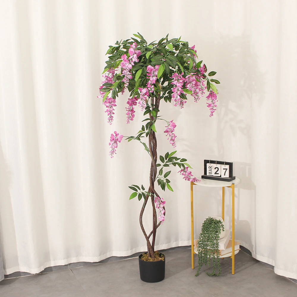 JWT3664 Artificial Potted Wisteria High Quality Outdoor Large Pot Succulent Home Bouquet Hanging Plant 150cm Environmental - Image 6