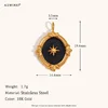 Retro eight-pointed star pendant-gold