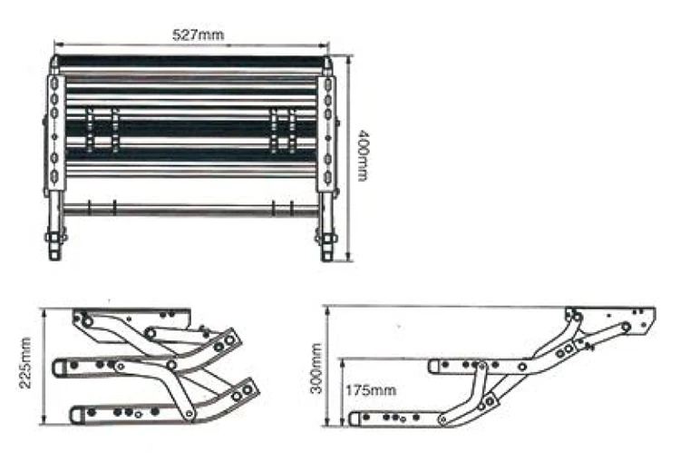 Antislip High Strength Double Camper RV Trailer Caravan Steps With