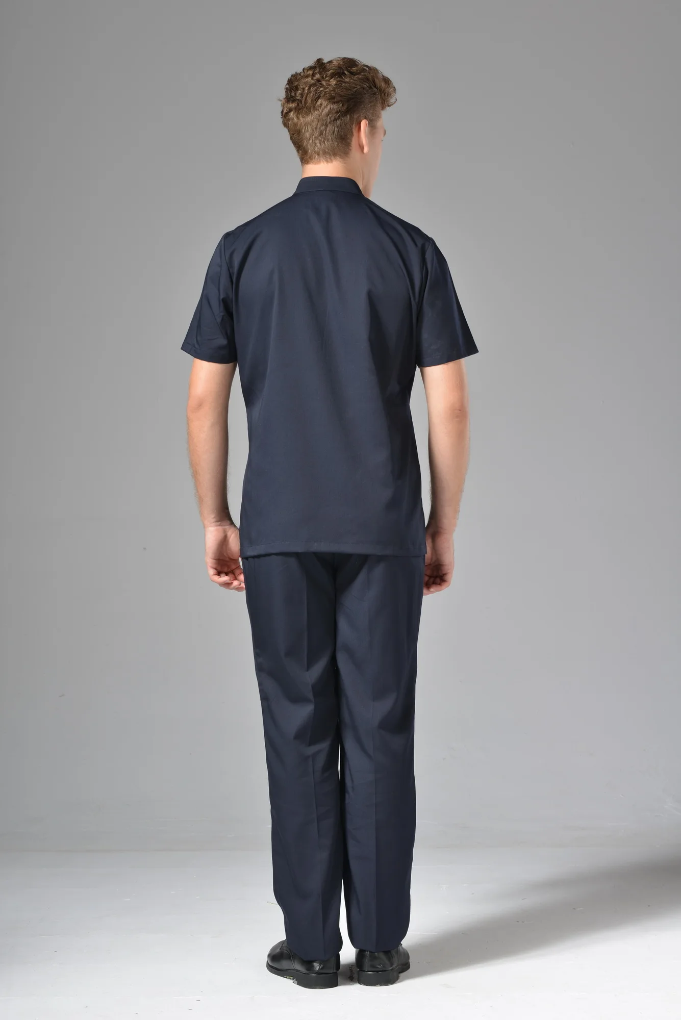 High Quality Kitchen Chief Cook Chef Uniforms Set Wholesale Brand New for Men and Women Workwear Coverall Dark Blue Adults S-XL