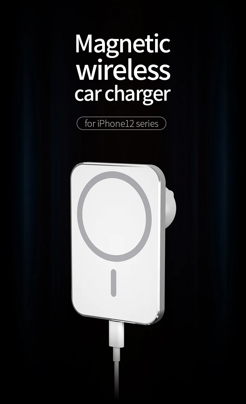 15W Fast Magnetic Car Wireless Charger for iPhone12 (X16)