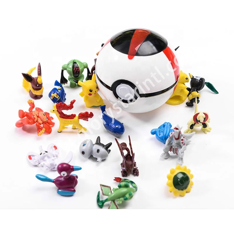 Wholesale 7cm Japanese PVC Figure Capsule Pokemoned Ball Unisex Anime Stress Ball Promotional Toy for Kids' Gifts