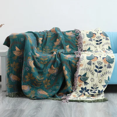 Wholesale Printed Cotton Wrinkle Seersucker Blanket Woven Solid Pattern Low Price Gauze Cover for Adults supplier