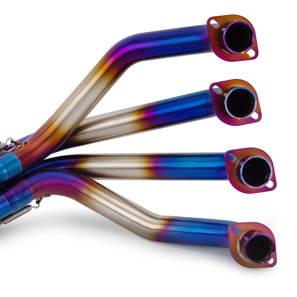 For Kawasaki Z1000 2010-2020 Exhaust System Modify Front Link Pipe Stainless Motorcycle Escape Blue Header Tube Compatible OEM