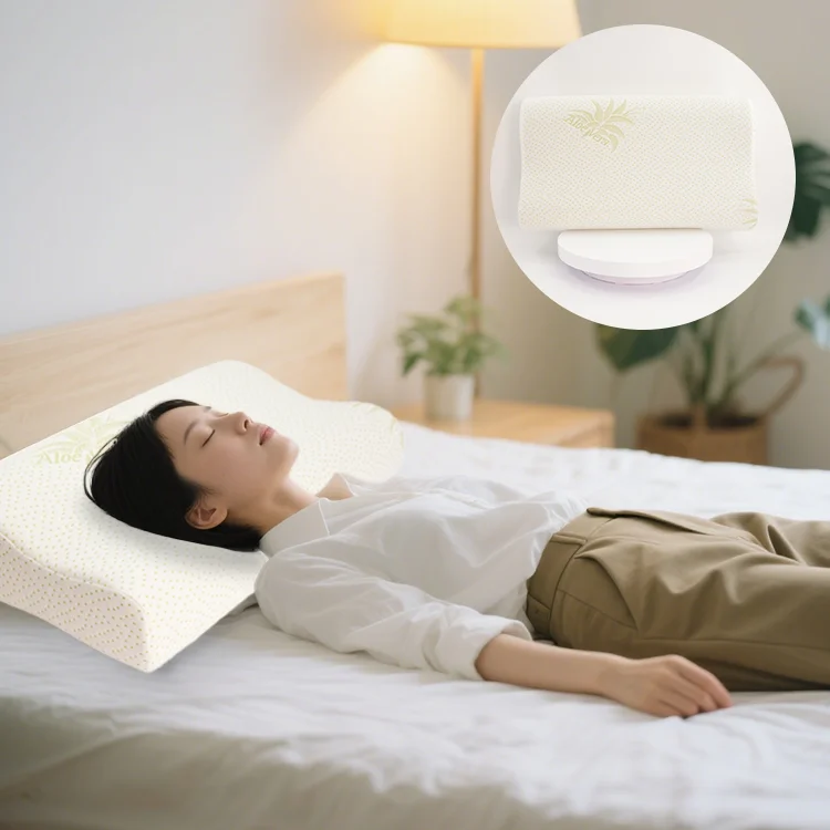 OEM Customized Portable High Support Memory Sleep Pillow with Removable Cover Custom Logo Packaging Bed Pillows
